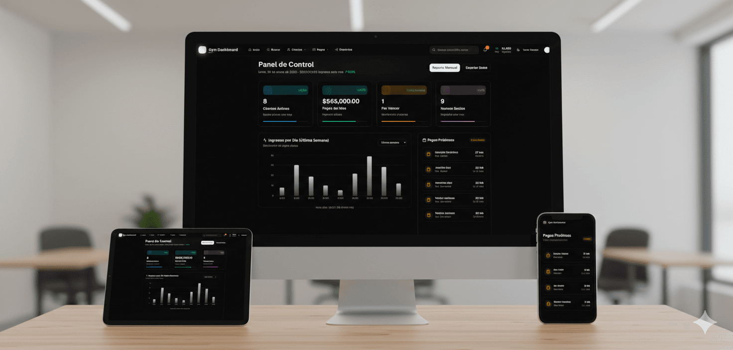 Dashboard de Gymly - Vista previa